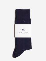 MARBLE &amp; WOOD Business Socks / Dress Blue ถุงเท้าสำหรับใส่ทำงาน เสริมเส้นใยบริเวณปลายเท้าและส้นเท้า ทนทาน ไม่ขาดง่าย