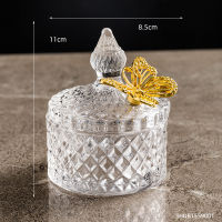 Glass Storage Jar Modern Home Decoration Storage Box Snack Container Living Room Decoration Bedroom Desktop Decor Accessories