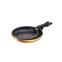 Tefal Limited Gold กระทะนอนสติ๊ก 2 ชิ้น (24+28ซม.) เครื่องล้างจานเตาอบปลอดภัยไม่มี PFOA