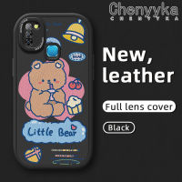 Chenyyka เคสสำหรับ Infinix Smart 5 Hot 10 Lite Smart 6 X657 X657C การ์ตูนหมีน้อยแฟชั่นเคสโทรศัพท์หนังดีไซน์ใหม่แบบนิ่มเคสหลังซิลิโคนแบบเต็มเลนส์ฝาครอบกล้องป้องกันกล้องกันกระแทก