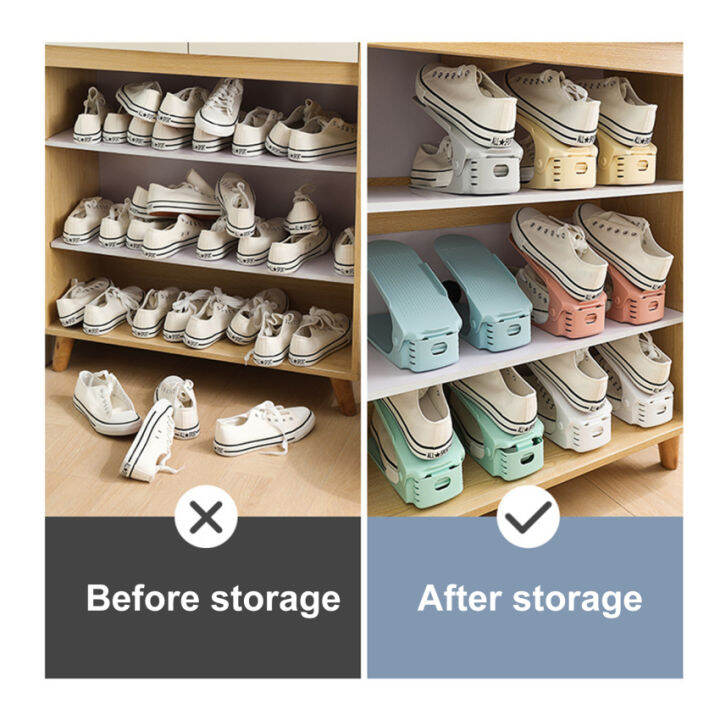 new-double-layer-shoe-rack-adjustable-shoe-rack-stand-organizer-footwear-support-space-saving-cabinet-storage-shoe-stand