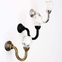 Retro Crystal Glass Curtain Holdback Hooks Wall Tie Back Hooks Holder Drawer Handle Curtain Accessories Hanger Hooks