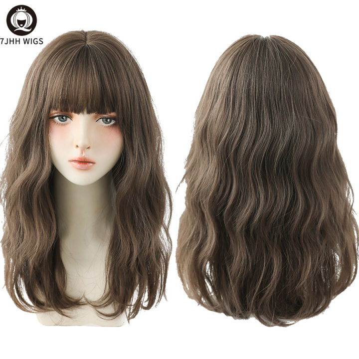 hot-7jhh-wigs-blue-deep-wave-วิกผมหน้าม้าสำหรับผู้หญิงยาว-omber-ผมสีน้ำตาล-layered-ทนความร้อนคอสเพลย์ปาร์ตี้วิกผมสังเคราะห์