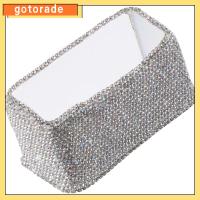 GOTORADE สี่เหลี่ยมสี่เหลี่ยม ที่ใส่นามบัตร สีขาวขาว อะคริลิค เคสใส่นามบัตร ดีที่สุด Bling ออฟฟิศสำหรับทำงาน