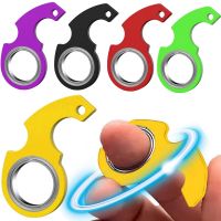 Creative Keychain Fidget Spinner Anxiety Stress Relief Toys Revolve Cool Keyring Relieving Boredom Birthday Gift for Adults Kids