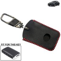 ▫ PU Leather Auto Car Key Case For Mazda 3 CX-4 CX-5 CX-8 2019 2020 Car Key Holder Shell Remote Cover Protector W/ Keychain Decor