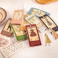 【LZ】 Yoofun 40pcs/pack Retro Fashion Girl Vintage Lady Washi Paper Stickers for Ablum Diary Scrapbooking Journal Decor DIY Labels