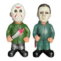 Horror Movie Garden Gnomes Resin Figurines Nightmare Gnomes Halloween Ornament Gnome Statues Home Decor Collectible Figures Horror Decorations pleasant