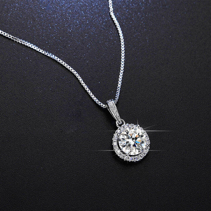 womens white gold pendant necklace