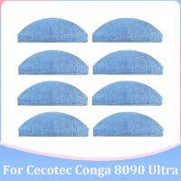 8PCS Mop ผ้าล้างทำความสะอาดได้ Mop Rag ผ้าเช็ดสำหรับ Cecotec Conga 8090 Ultra เครื่องดูดฝุ่นหุ่นยนต์อะไหล่อุปกรณ์เสริม