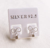 (S925) ต่างหูอินฟินิตี้เงินแท้ Infinity Sterling Silver Stud Earrings Infinity:Cubic