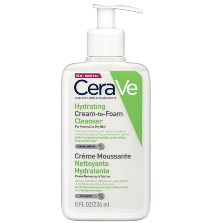 cerave-hydrating-cream-to-foam-cleanser-236-ml-ความสะอาดและล้างเครื่องสำอางขั้นตอนเดียว-เพื่อผิวสะอาด