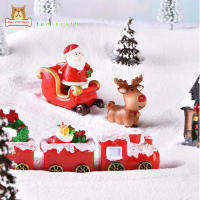 BP【ready Stock】Christmas Ornaments Resin Crafts Multi-Purpose Elk Car Micro Landscape Layout Props For Garden Bonsai DecorCOD【cod】