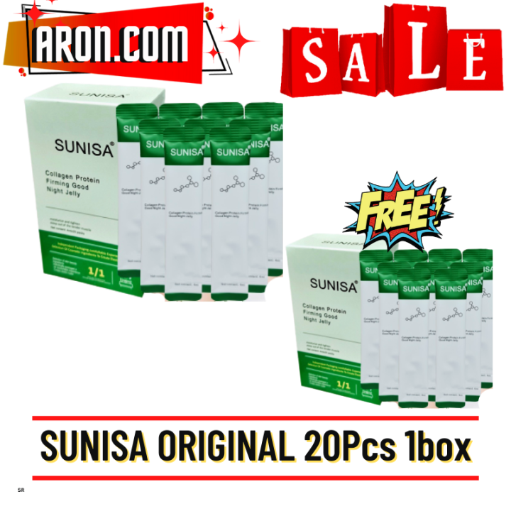 A SUNISA ORIGINAL 20Pcs 1box Collagen Gelly Sleep Face Mask Firm Skin