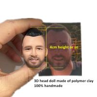 hot！【DT】❁  Custom Real Man Face Dolls Diy Hairstyle 1/6 Scale Figures 4cm-7cm Size Height