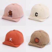 【hot sale】✚☑✱ C10 Baby cap letter smiling face shade children summer 1-3 years old soft rimmed cap