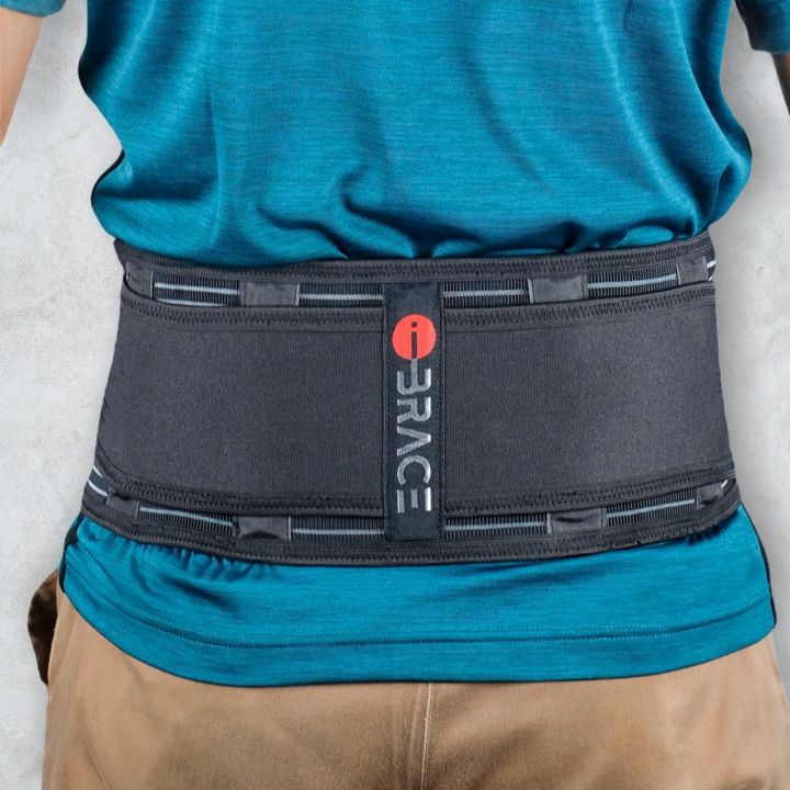 back-support-soft-mini-back-support-premium-back-brace-and-elastic-support-belt-and-breathable-mesh-panels-black-เข็มขัดพยุงหลัง-เข็มขัดยกของหนัก-คาดบ่า-คาดเอว-ปวดหลัง-หลังค่อม