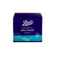 Boots  Folded &amp; Wrapped Ultra Towels Normal 22cm 16S บู๊ทส์ โฟล์ด แอนด์ แรปด์ อัลตร้า โทเวลส์ นอร์มอล ผ้าอนามัย 22 ซม. 16 ชิ้น