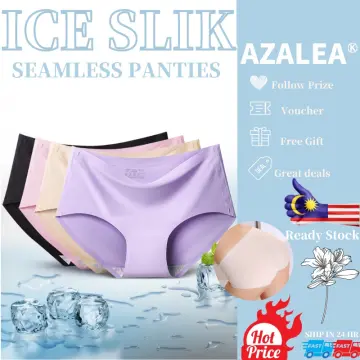 LATEST] Ice Silk Panties Seamless Women Underwear Middle Waist Seluar Dalam  Wanita Women Briefs Underwear Panty