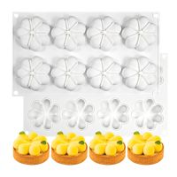 8 Cavities 3D Flower Silicone Cake Mold Mousse Jelly Chocolate Pudding Cake Decorating Tools Kitchen Baking Gadgets Bread Cake  Cookie Accessories