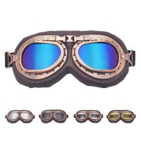 Retro Motorbike Scooter Off Road Goggles Glasses Vintage Moto Classic Goggles for Pilot Steampunk ATV Bike Copper Helmet R2LC