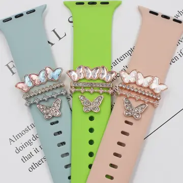 Smart Watch Silicone Strap Accessories 5pcs Diamond Ring for Apple Watch 7  6 5 for Samsung Galaxy Watch Band Ornament Nails