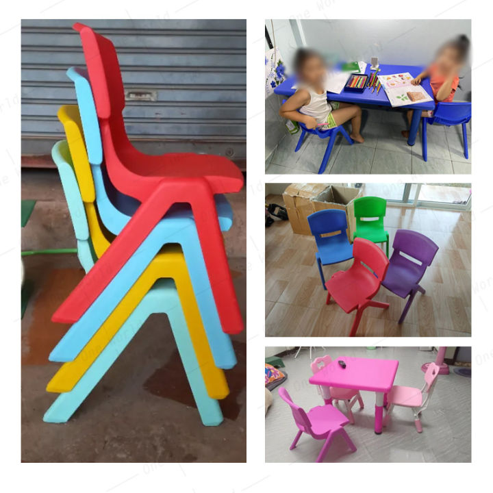 เก้าอี้พลาสติก-เก้าอี้นั่งเด็ก-หลากสีสัน-แข็งแรง-น้ำหนักเบา-ขนาด28x31x53วางเก็บซ้อนกันได้-เก้าอี้เด็กอนุบาล-เก้าอี้นั่งเรียน-chairs-children-chair