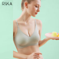 **โปร 3 ตัว ราคาพิเศษ 900.- เลือกแบบได้** RIKA Seamless Bra  ฟองยางพารา 3D บราไม่มีโครง  เต้าฟองถอดออกซักได้ ฟองน้ำนุ่ม ไม่ยับ ตะขอหลัง AA1012