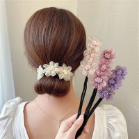 ใหม่ Elegant เส้นด้ายดอกไม้ Hairpin แฟชั่น Lazy Hair Curler อุปกรณ์เสริมผม Ball Bun เครื่องมือจัดแต่งทรงผมผม iding ider Hairgrips