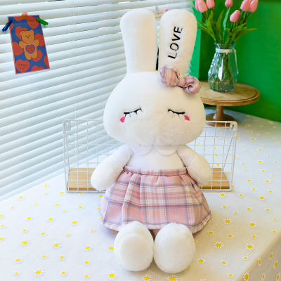 [COD] ใหม่น่ารัก jk ตุ๊กตากระต่ายตุ๊กตาของเล่นยัดนุ่นของขวัญวันเกิดสำหรับเด็กและเด็กผู้หญิงหมอนกอดกระต่ายสีขาว