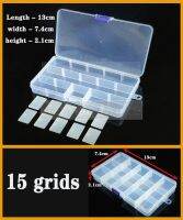 Container 15 grids Plastic Box Practical Adjustable Compartment Jewelry Bead storage case Screw Holder Case Display Organizer