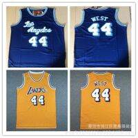 ตาข่ายกันกระโหลก☑ขายส่งจุดเสื้อ NBA Lakers 44 Jerry West เพื่อเรียกคืนวิธีโบราณชุดลูกบอลตาข่าย