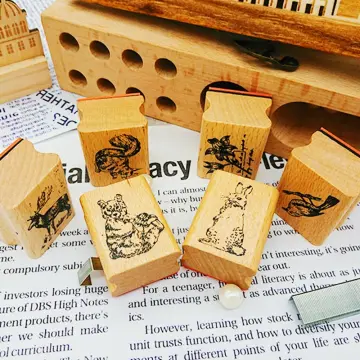 Vintage Flower Standard Stamp DIY Girls Wooden Rubber Stamps For