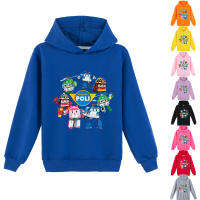 Robocar Poli 65% Cotton + โพลีเอสเตอร์35% เส้นใยเกาหลีเสื้อกันหนาว9สีแขนยาวเสื้อผ้าเด็กเสื้อฮู้ดอนิเมะรองเท้าแตะเด็กผู้ชายหรือหญิงและฤดูใบไม้ร่วง0000