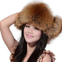 ฤดูหนาวผู้หญิง Fox Fur หมวก er หมวกหมวก Tapper หมวก Snow หมวกขนสัตว์ Millinery Ear Protector หมวกหมวกอบอุ่น Fur Story 060101a