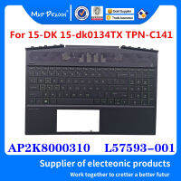 ใหม่ Original AP2K8000310 L57593-001สำหรับ HP Pavilion 15-DK 15T-DK TPN-C141แล็ปท็อป US greene backlit คีย์บอร์ด palmrest Upper COVER