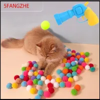 5FANGZHE 3ซม. ค่ะ ปืนยิงลูกบอลขนกำมะหยี่ 50/100pcs ลูก นุ่มนุ่มๆ ของเล่นเปิดตัวก้อนขนสำหรับสัตว์เลี้ยง นุ่มนุ่มๆ ไม่มีเสียงรบกวน ลูกบอลโฟมขนาดเล็ก สัตว์เลี้ยง peppy ในร่ม