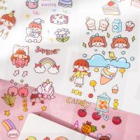 Dudu Mai 100 cartoon hand account stickers hand account cute girl heart character material stickers DIY decorative small