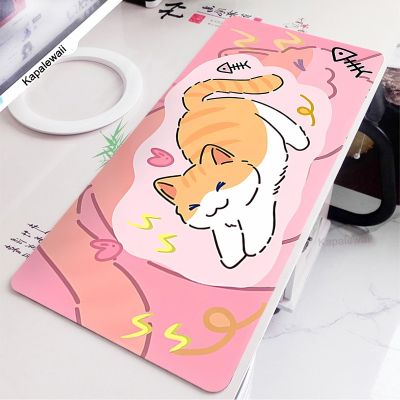 Cute Mouse Pads Kitty Mousepads XXL Large MouseMat Kawaii Cats Mouse Pad Desk Mat Gamer Anime 90x40 Gaming Accessories