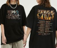 ? Vintage Kiss The Final 50 แสดง Merch Kiss Band End Of The Road World Tour เสื้อยืดวงร็อค