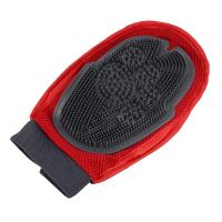 HOOPET Cat Pet Dog fur Grooming Groom Glove Mitt Brush Comb Massage Bath Brand New big dog wash tool Bubble maker(red+black)26*16cm