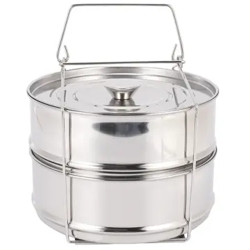 Behogar Stackable Stainless Steel Pressure Cooker Steamer Insert