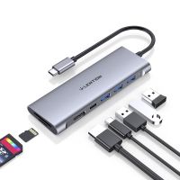 {Bishop Belle} LENTION USB C Hub 4K 30Hz SD Micro SD Card Reader Adapter 100W PD Dock สำหรับ2022 2016 MacBook Pro ใหม่ Mac Air Stable Driver Adapt