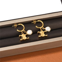 INS Style Niche Design Arc De Triomphe Pearl Eardrop Pendant Light Luxury Temperament High-Grade Exquisite Trendy Earrings