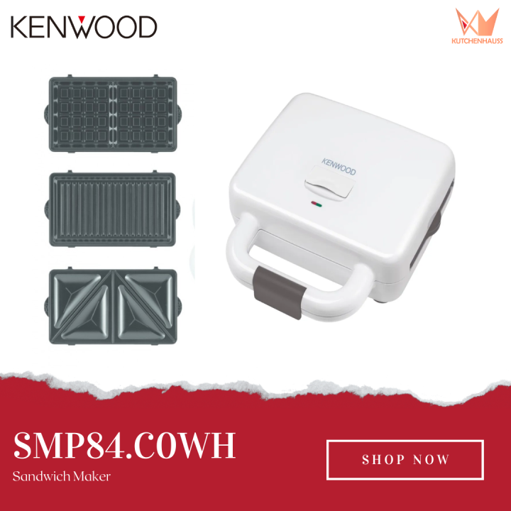 Kenwood Sandwich Maker with 3 Snacking Plates (SANDWICH, GRILL, WAFFLE