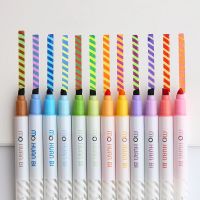 12pcs Double Head Magic Color Drawing Pen Set Discolored Highlighter Marker Spot Liner Pens Scrapbooking Art Supplies Stationery School