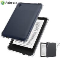 FEBRAIN กันกระแทกและกันกระแทก ฝาหลัง Funda funda โปร่งใสโปร่งใส เคสป้องกันรอย มืออาชีพอย่างมืออาชีพ ทีพียู เคสเครื่องอ่าน e-book สำหรับ Kobo libra 2/Kobo Clara 2E