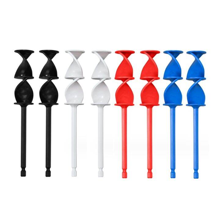 8 PCS Paint Mixer for Drill White & Black & Red & Blue Plastic Epoxy