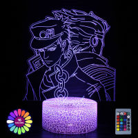 3d Lamp Anime Figure JoJo Bizarre Adventure For Bedroom Decoration Led Lights Kids Birthday Holiday Creative Gift Night Lights