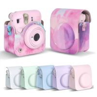 ฝาครอบเคสหนัง PU สำหรับ Instax Mini 12,กระเป๋าสะพายไหล่ป้องกันสีน้ำมันย้อนยุคสำหรับกล้อง Fujifilm Mini 12